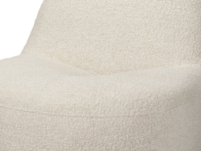 33" Cream Boucle Slipper Chair