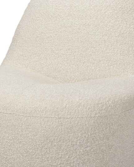 33" Cream Boucle Slipper Chair