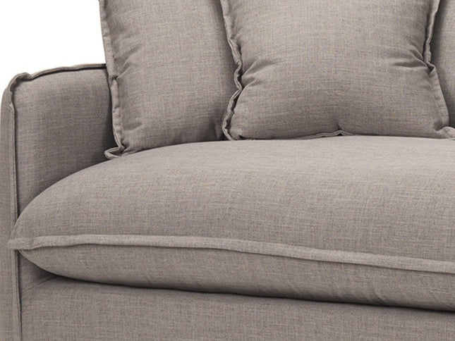 84" Brown Fabric Sofa