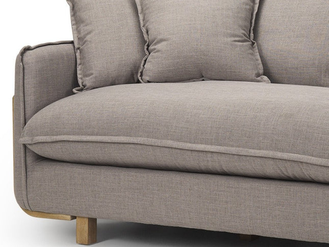 84" Brown Fabric Sofa