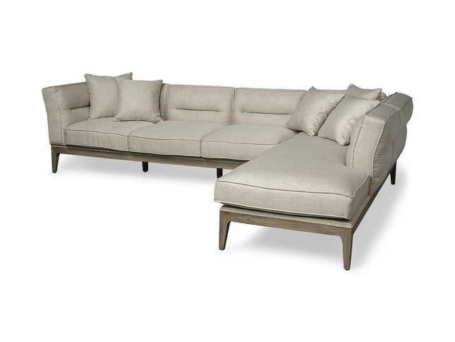 121" Brown Fabric Sofa