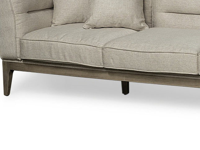 121" Brown Fabric Sofa