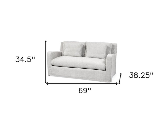 69" Gray Fabric Sofa