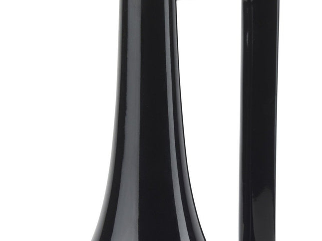 12" Black Ceramic Jug Vase