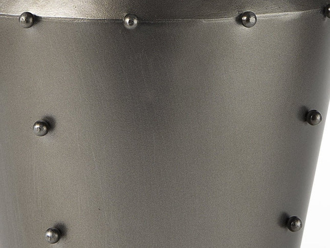 12" Gray Metal Table Vase