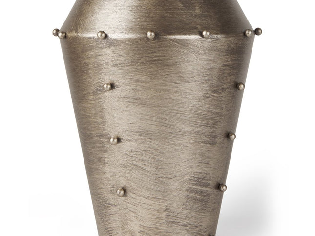 12" Silver Metal Table Vase