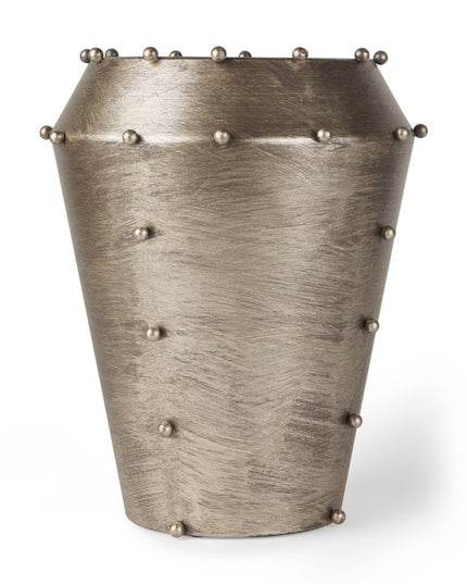 12" Silver Metal Table Vase