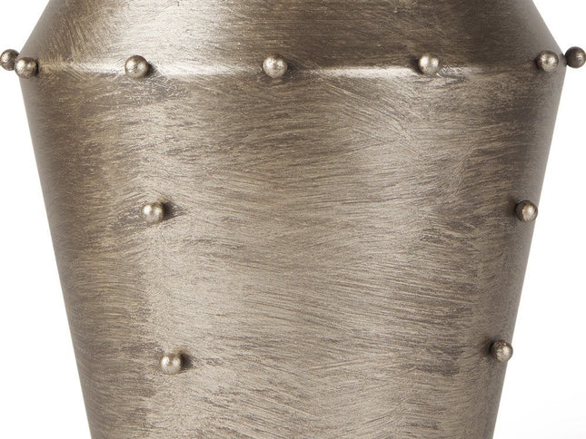 12" Silver Metal Table Vase