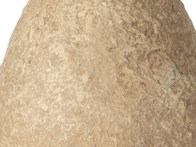 18" Beige Paper Mache Cylinder Table Vase