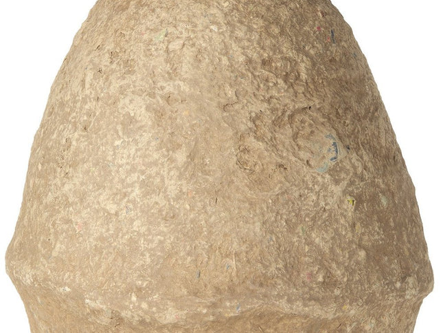 18" Beige Paper Mache Cylinder Table Vase