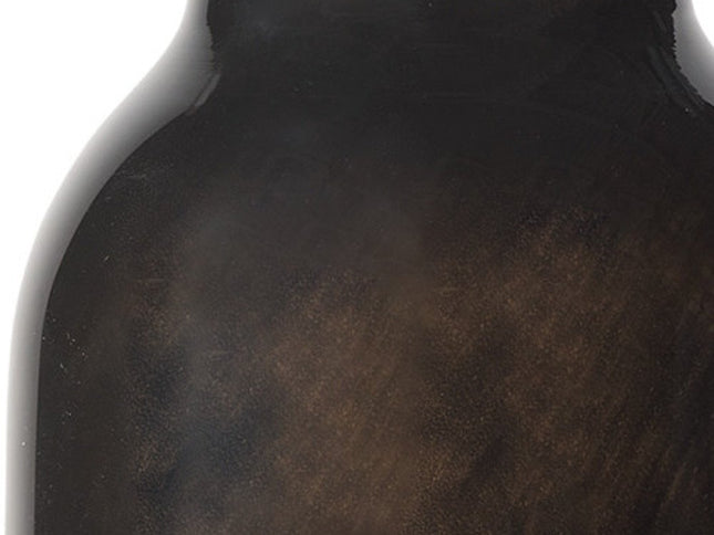 12" Black And Gray Glass Cylinder Table Vase