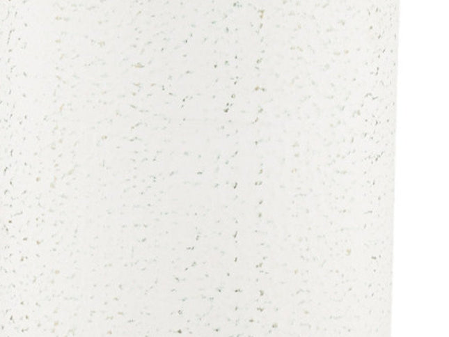 19" Off White And Gold Metal Cylinder Table Vase