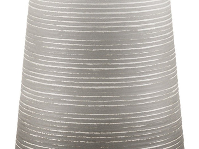 20" Gray And White Ombre Metal Table Vase
