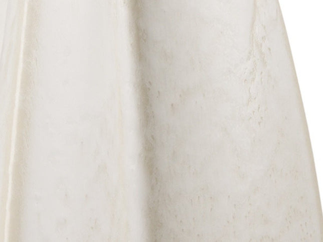 14" Cream And Beige Color Block Ceramic Table Vase