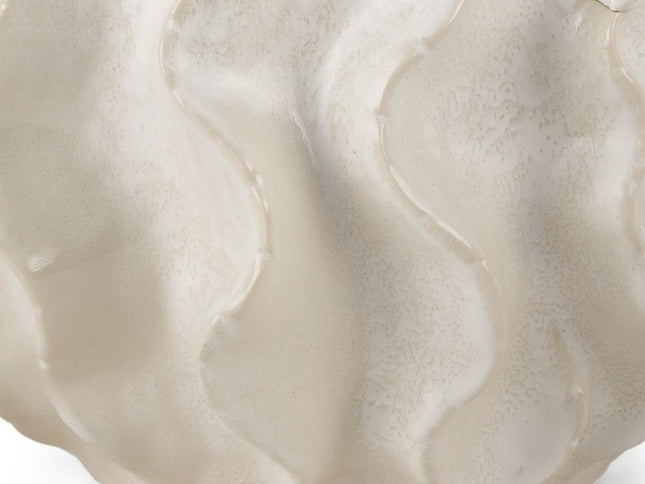 9" Cream Sculptural Ceramic Table Vase