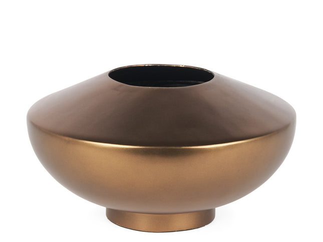 6" Antiqued Bronze Metal Table Vase