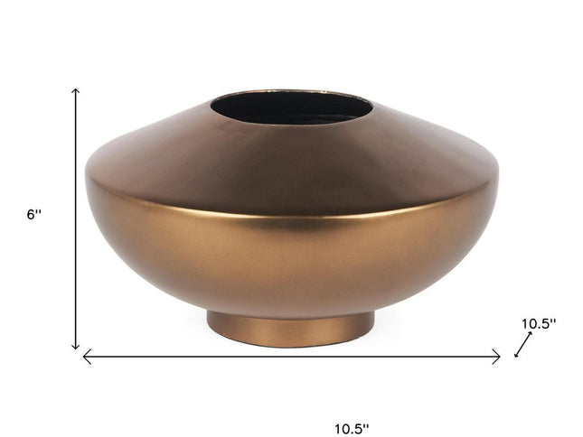 6" Antiqued Bronze Metal Table Vase