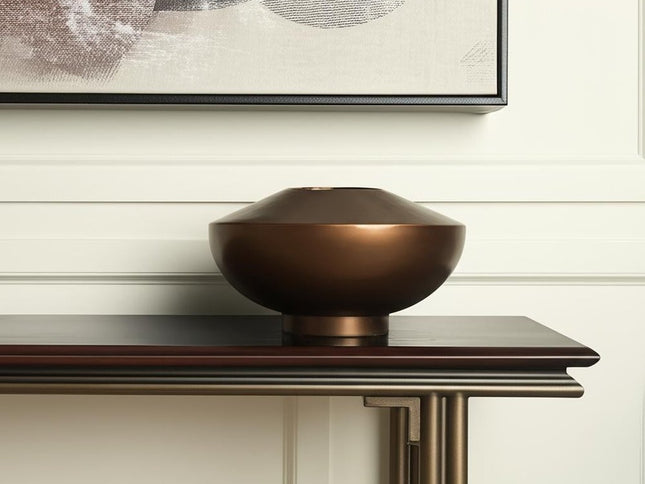 6" Antiqued Bronze Metal Table Vase