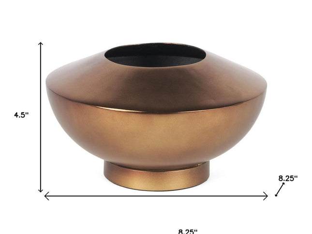 5" Antiqued Bronze Metal Table Vase