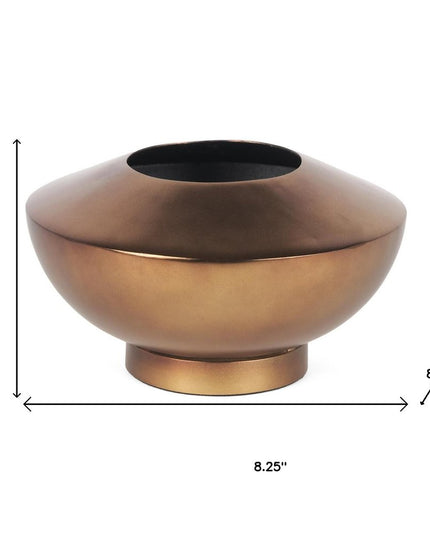 5" Antiqued Bronze Metal Table Vase