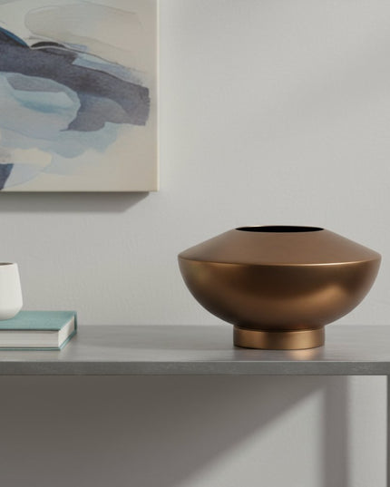 5" Antiqued Bronze Metal Table Vase