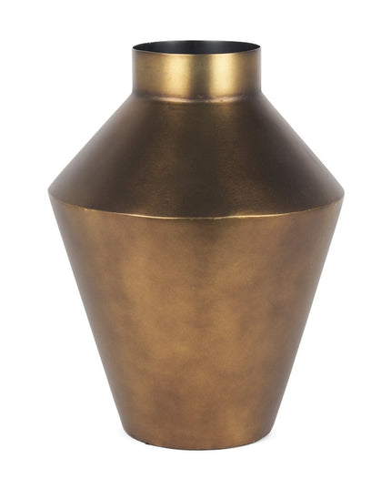 13" Antiqued Bronze Metal Table Vase