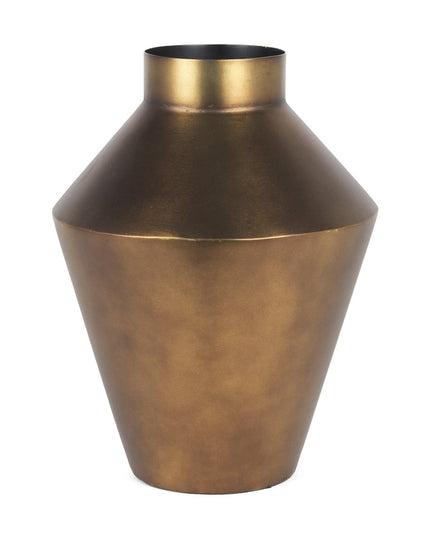 13" Antiqued Bronze Metal Table Vase