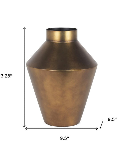 13" Antiqued Bronze Metal Table Vase