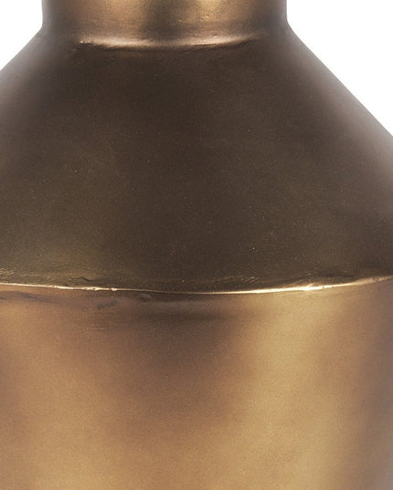 12" Antiqued Bronze Metal Trumpet Table Vase