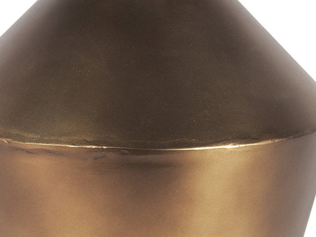 12" Antiqued Bronze Metal Trumpet Table Vase