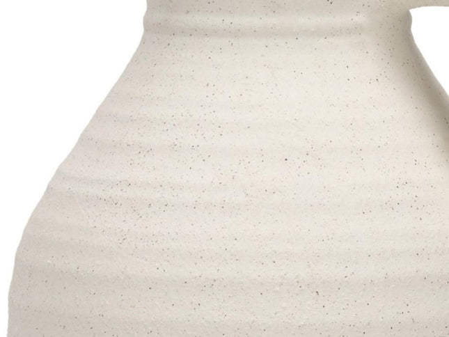 15" Off White Ceramic Jug Table Vase