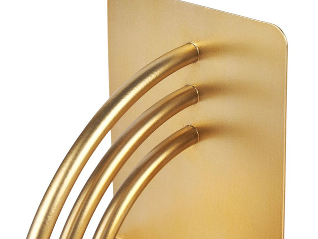 Set of Two Gold Metal Geo Arch Decorative Bookends