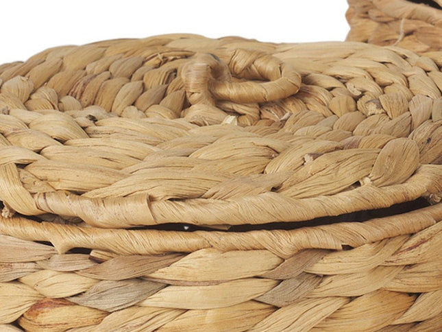 Set of Three Brown Fabric Decorative Box Tabletop Sculpture