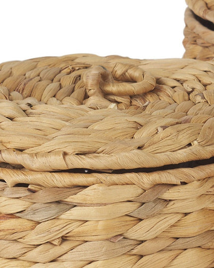 Set of Three Brown Fabric Decorative Box Tabletop Sculpture