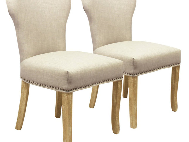 Seven Piece Dark Brown Round Solid Wood Dining Set with Six Chairs