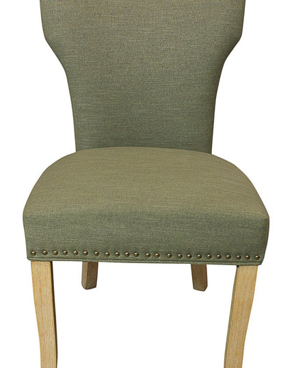 Seven Piece Dark Brown Round Solid Wood Dining Set with Six Chairs