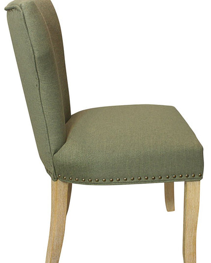 Seven Piece Dark Brown Round Solid Wood Dining Set with Six Chairs