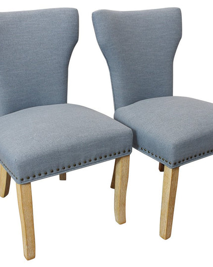 Seven Piece Dark Brown Round Solid Wood Dining Set with Six Chairs