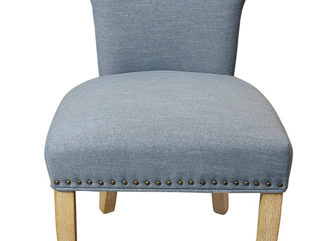 Seven Piece Dark Brown Round Solid Wood Dining Set with Six Chairs