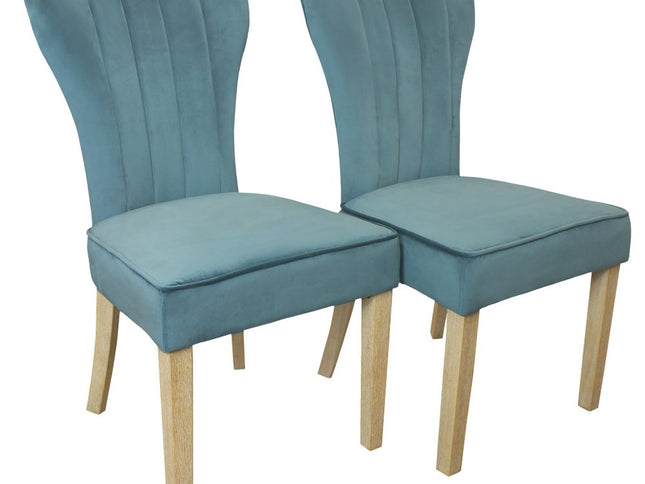 Seven Piece Dark Brown Round Solid Wood Dining Set with Six Chairs