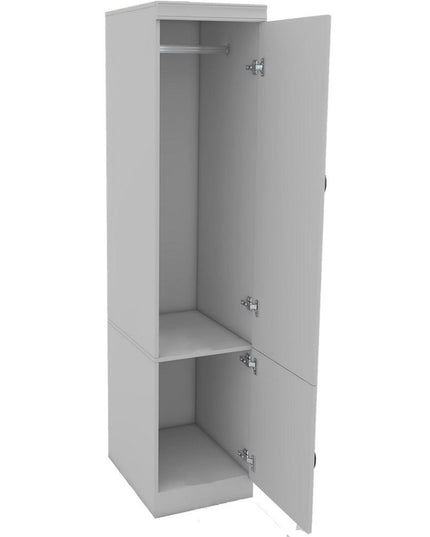 71" White Wood Mirrored Two Door Combo Dresser