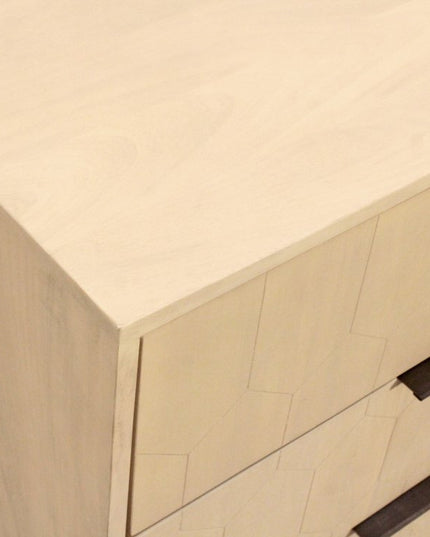 56" Natural Solid Wood Six Drawer Dresser