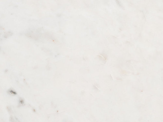 33" White Genuine Marble and Iron Round Pedestal Coffee Table