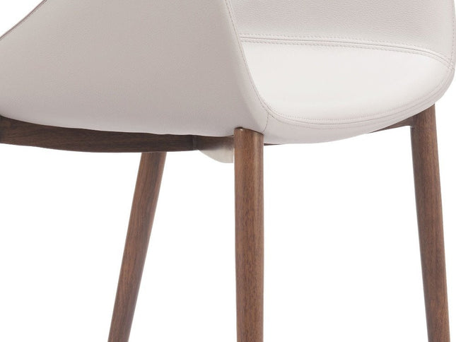 Set of Two Beige Wood and Fabric Low Back Bar Chairs