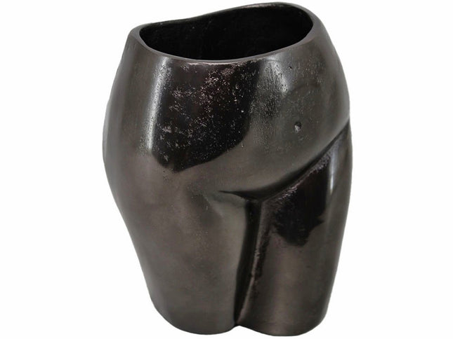 14" Gold Cast Aluminum Female Form Table Vase