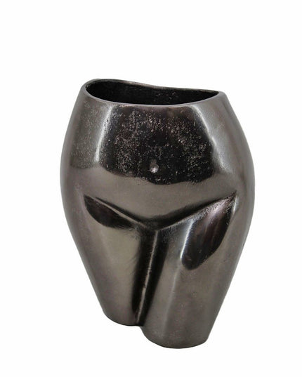 14" Gold Cast Aluminum Female Form Table Vase