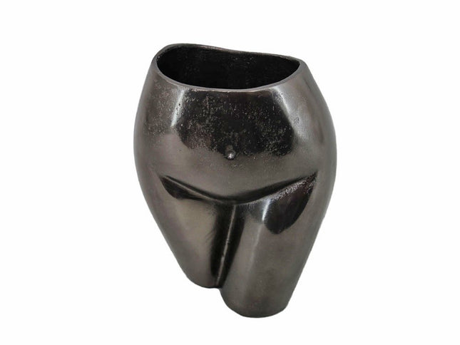 14" Gold Cast Aluminum Female Form Table Vase