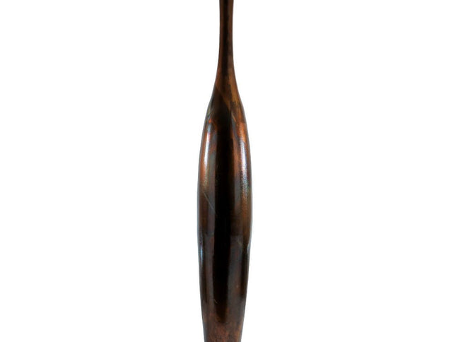 50" Burnished Brown Aluminum Floor Vase