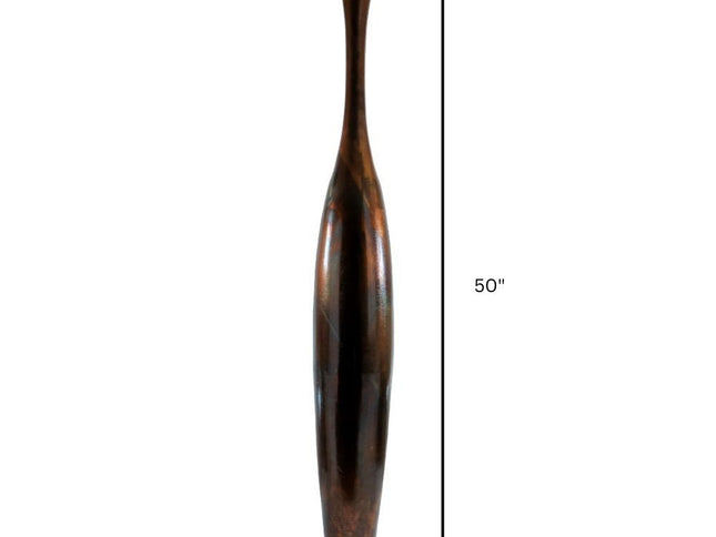 41" Burnished Brown Aluminum Floor Vase