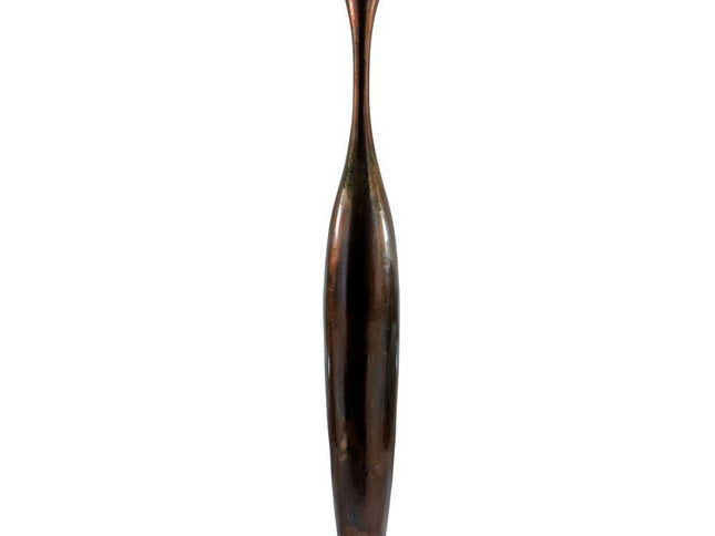 50" Burnished Brown Aluminum Floor Vase